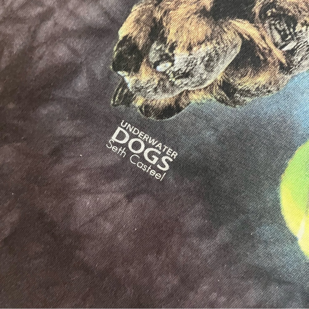 The Mountain Underwater Dogs Dynamic Splash Seth Casteel Graphic 100% Cotton Tee - Picture 4 of 6